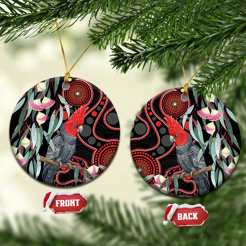 Gang-gang Cockatoo Australia Ceramic Ornament Eucalyptus Blossoms Aboriginal Art - Aussie Hoodie