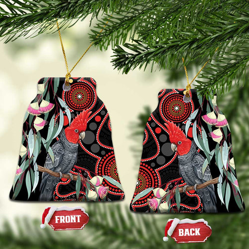 Gang-gang Cockatoo Australia Ceramic Ornament Eucalyptus Blossoms Aboriginal Art - Aussie Hoodie