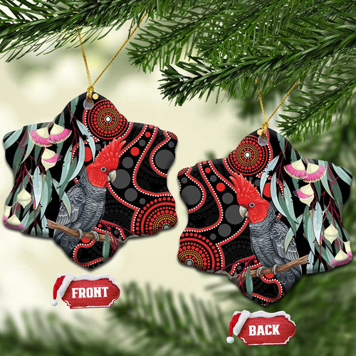 Gang-gang Cockatoo Australia Ceramic Ornament Eucalyptus Blossoms Aboriginal Art - Aussie Hoodie