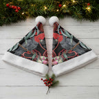 Gang-gang Cockatoo Australia Christmas Santa Hat Eucalyptus Blossoms Aboriginal Art - Aussie Hoodie