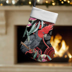 Gang-gang Cockatoo Australia Christmas Stocking Eucalyptus Blossoms Aboriginal Art - Aussie Hoodie