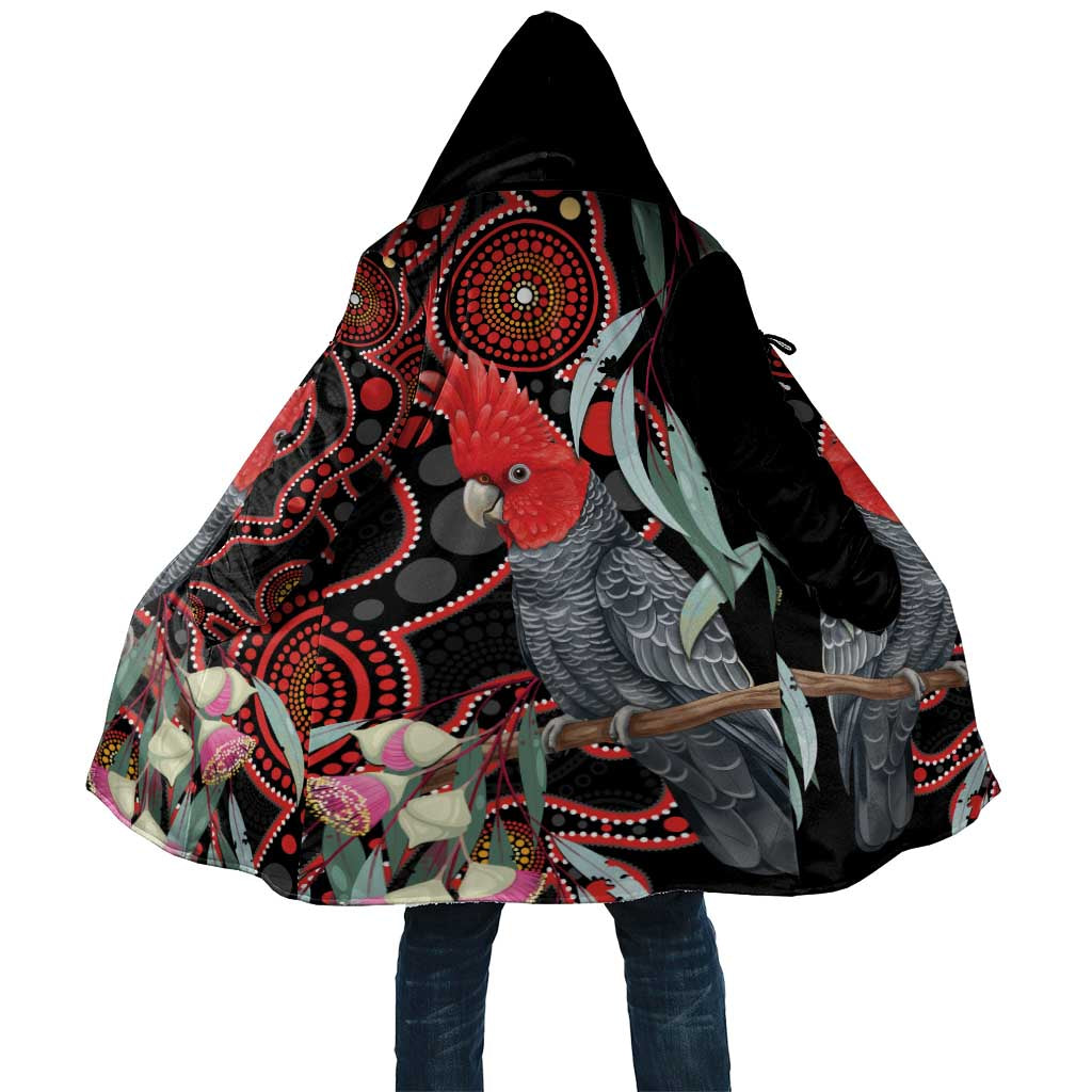 Gang-gang Cockatoo Australia Cloak Eucalyptus Blossoms Aboriginal Art - Aussie Hoodie