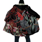 Gang-gang Cockatoo Australia Cloak Eucalyptus Blossoms Aboriginal Art - Aussie Hoodie