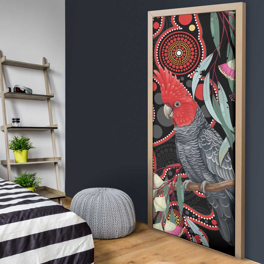Gang-gang Cockatoo Australia Door Cover Eucalyptus Blossoms Aboriginal Art - Aussie Hoodie