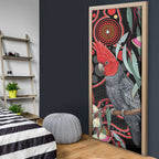 Gang-gang Cockatoo Australia Door Cover Eucalyptus Blossoms Aboriginal Art - Aussie Hoodie