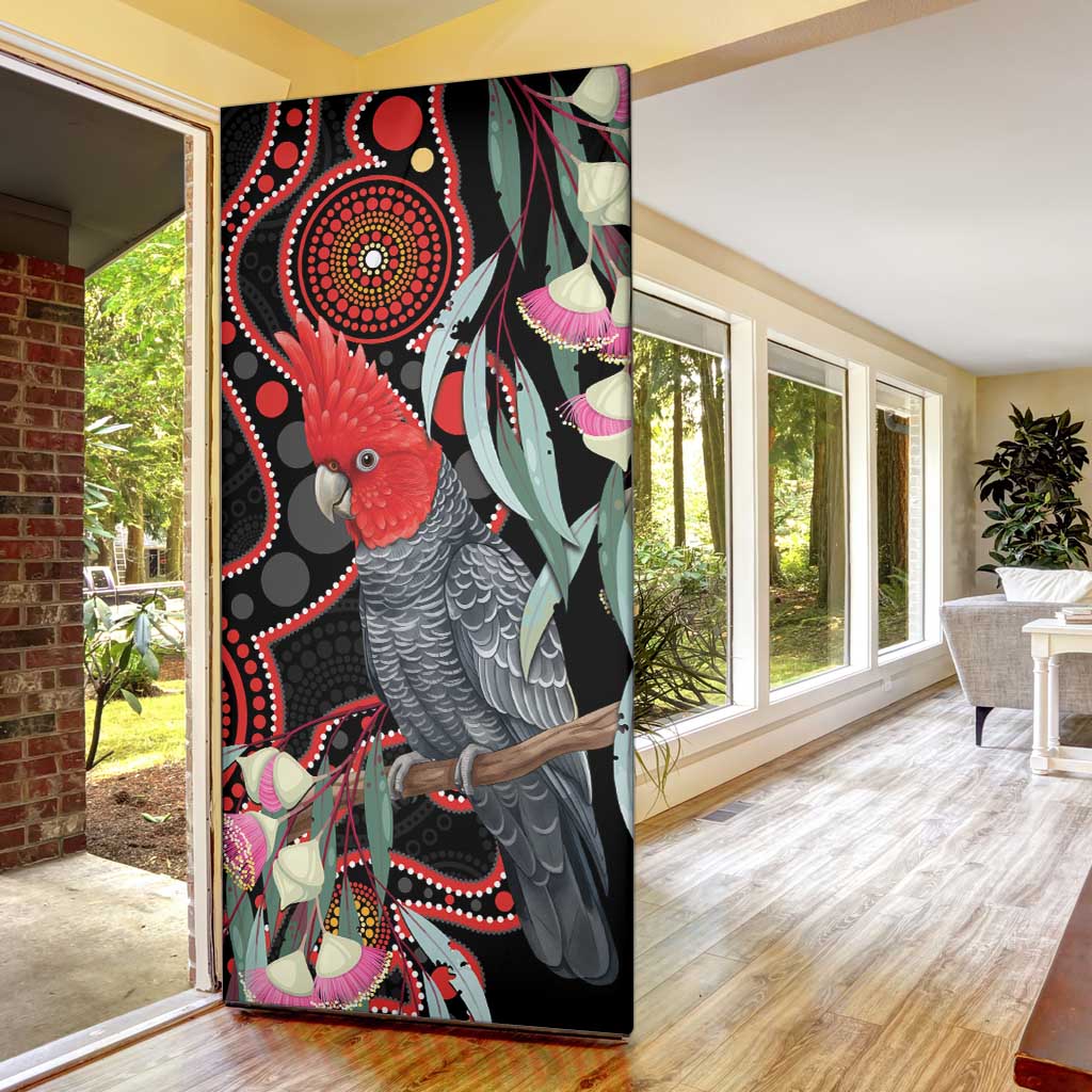 Gang-gang Cockatoo Australia Door Cover Eucalyptus Blossoms Aboriginal Art - Aussie Hoodie