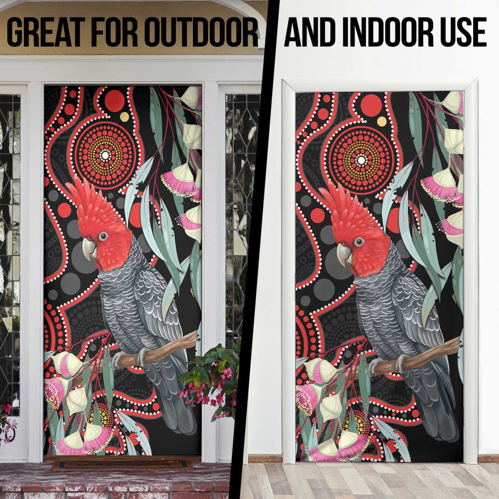 Gang-gang Cockatoo Australia Door Cover Eucalyptus Blossoms Aboriginal Art - Aussie Hoodie