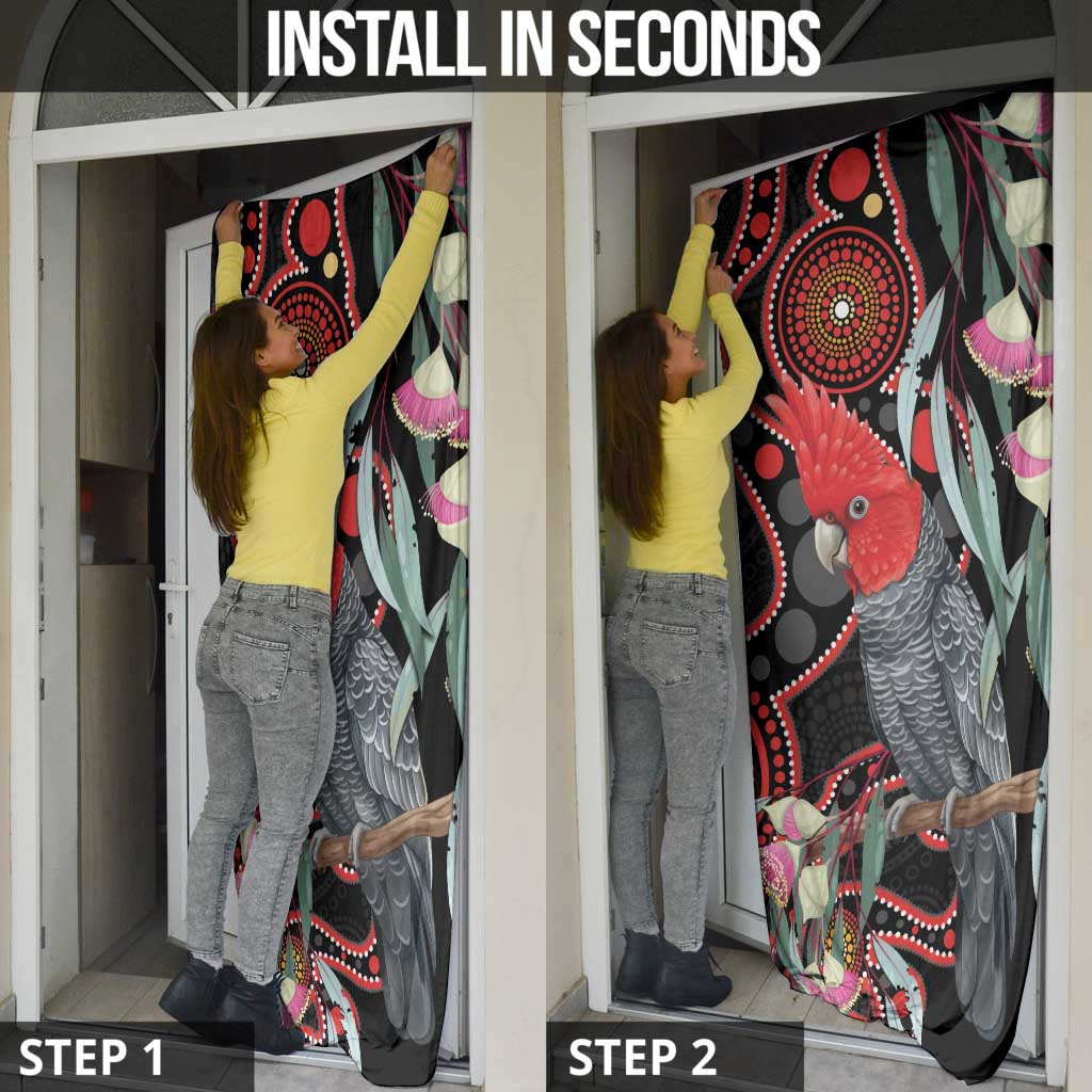 Gang-gang Cockatoo Australia Door Cover Eucalyptus Blossoms Aboriginal Art - Aussie Hoodie