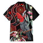 Gang-gang Cockatoo Australia Family Matching Mermaid Dress and Hawaiian Shirt Eucalyptus Blossoms Aboriginal Art - Aussie Hoodie