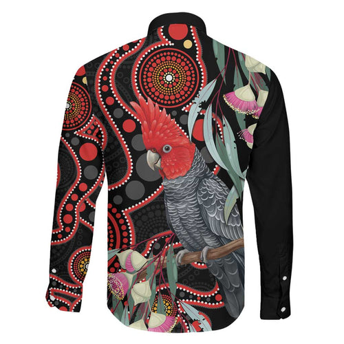 Gang-gang Cockatoo Australia Family Matching Mermaid Dress and Hawaiian Shirt Eucalyptus Blossoms Aboriginal Art - Aussie Hoodie