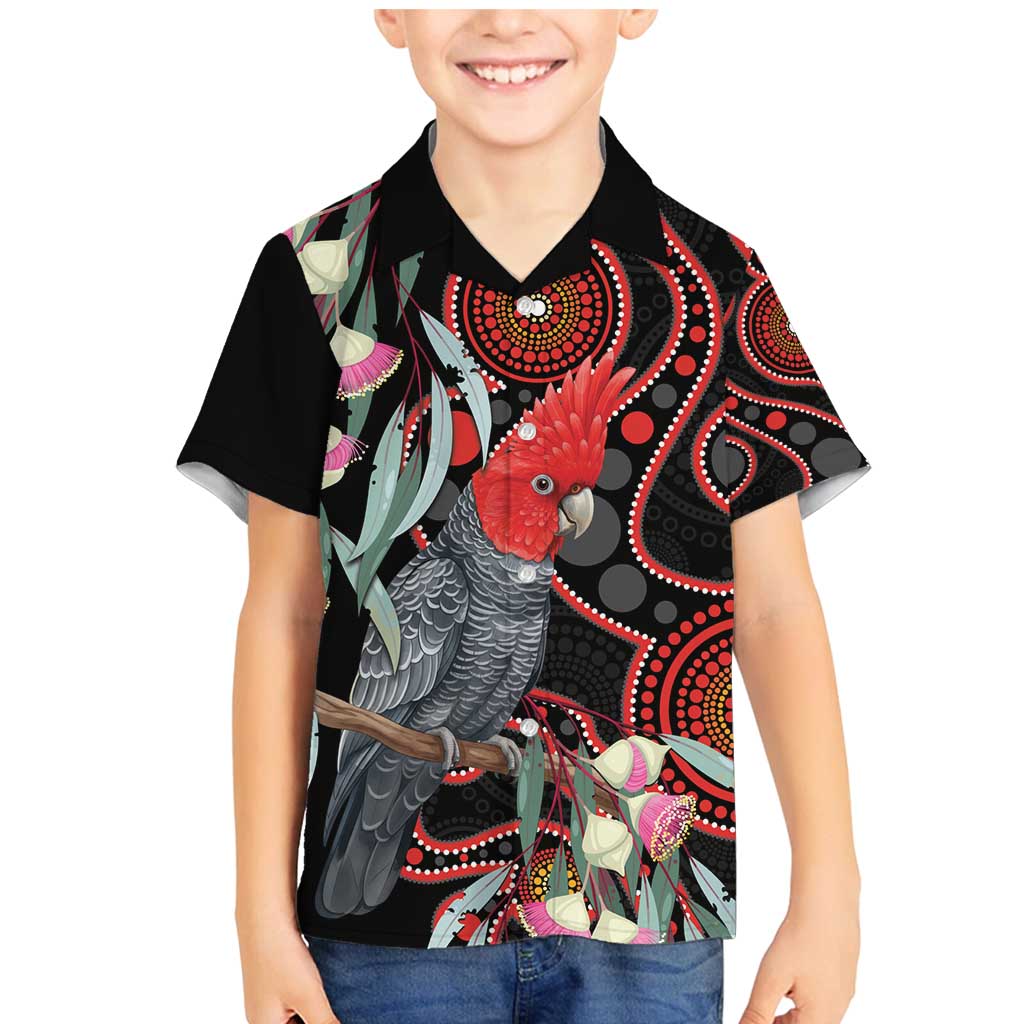 Gang-gang Cockatoo Australia Family Matching Mermaid Dress and Hawaiian Shirt Eucalyptus Blossoms Aboriginal Art - Aussie Hoodie
