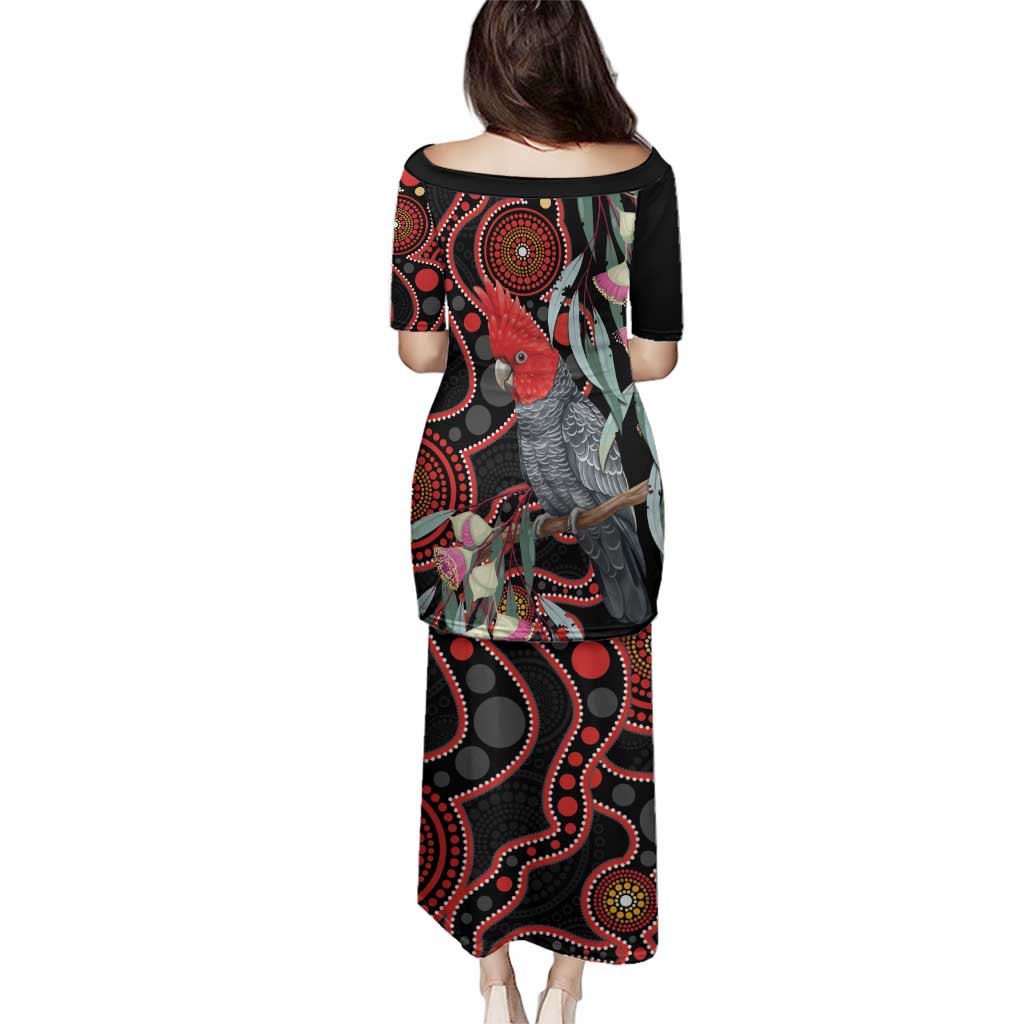 Gang-gang Cockatoo Australia Family Matching Puletasi and Hawaiian Shirt Eucalyptus Blossoms Aboriginal Art - Aussie Hoodie