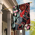 Gang-gang Cockatoo Australia Garden Flag Eucalyptus Blossoms Aboriginal Art - Aussie Hoodie