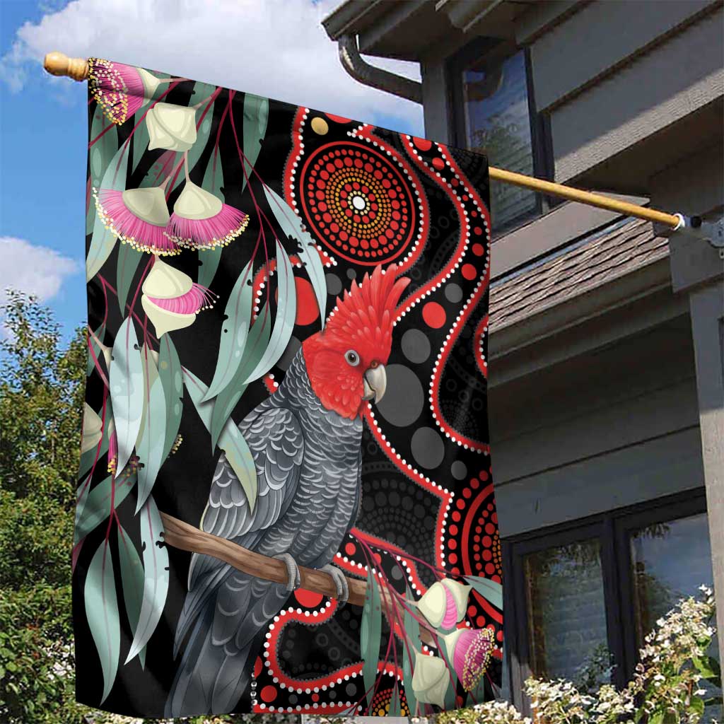 Gang-gang Cockatoo Australia Garden Flag Eucalyptus Blossoms Aboriginal Art - Aussie Hoodie
