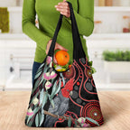 Gang-gang Cockatoo Australia Grocery Bag Eucalyptus Blossoms Aboriginal Art - Aussie Hoodie