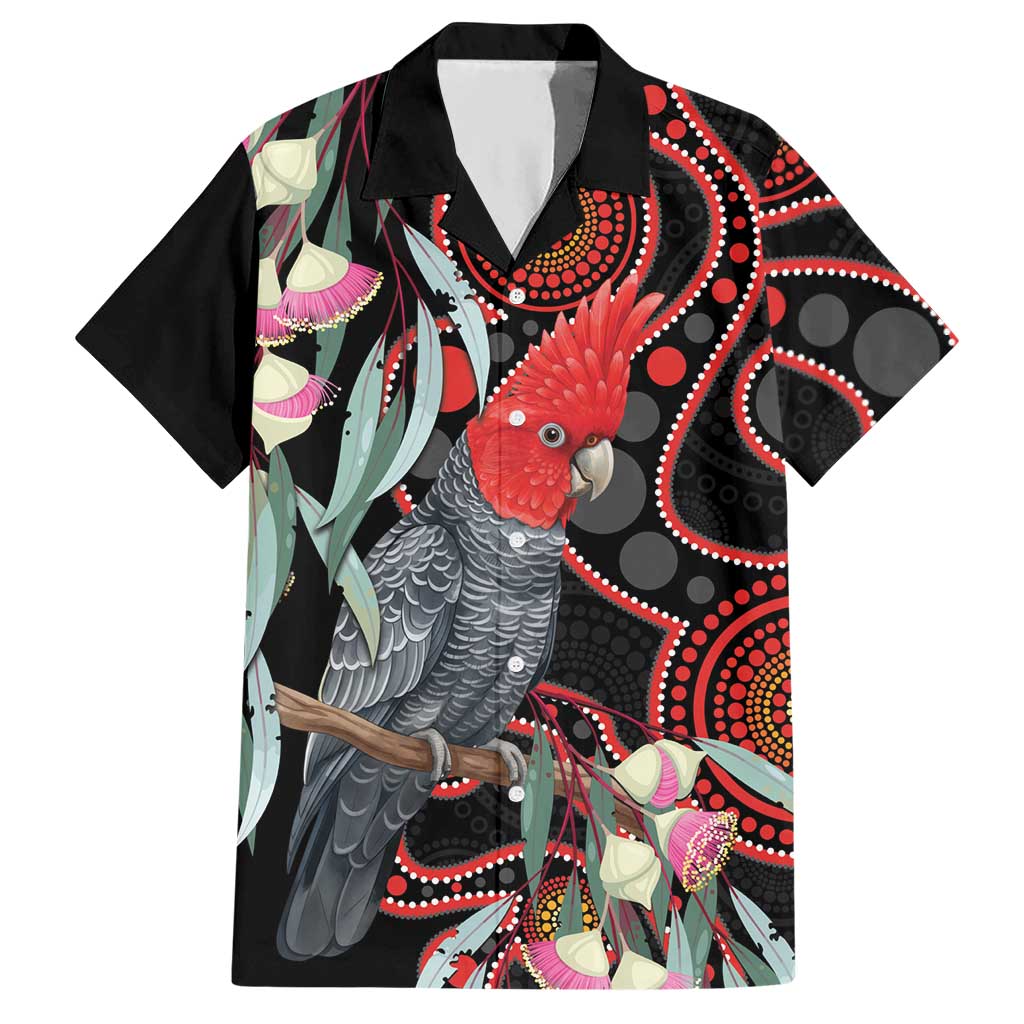 Gang-gang Cockatoo Australia Hawaiian Shirt Eucalyptus Blossoms Aboriginal Art - Aussie Hoodie