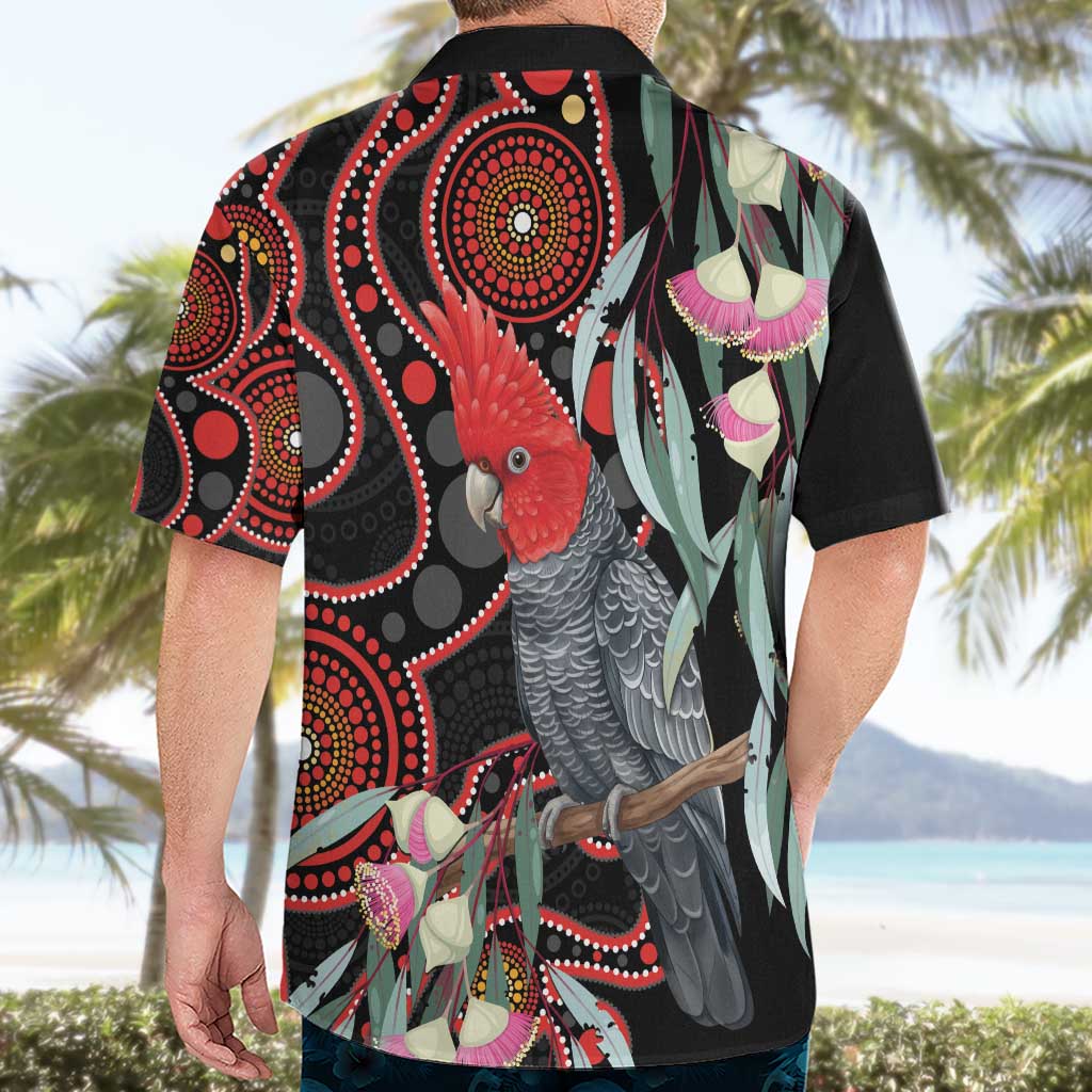 Gang-gang Cockatoo Australia Hawaiian Shirt Eucalyptus Blossoms Aboriginal Art - Aussie Hoodie