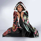 Gang-gang Cockatoo Australia Hooded Blanket Eucalyptus Blossoms Aboriginal Art - Aussie Hoodie