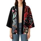 Gang-gang Cockatoo Australia Kimono Eucalyptus Blossoms Aboriginal Art - Aussie Hoodie