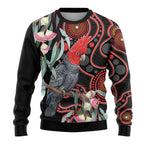 Gang-gang Cockatoo Australia Ugly Christmas Sweater Eucalyptus Blossoms Aboriginal Art - Aussie Hoodie