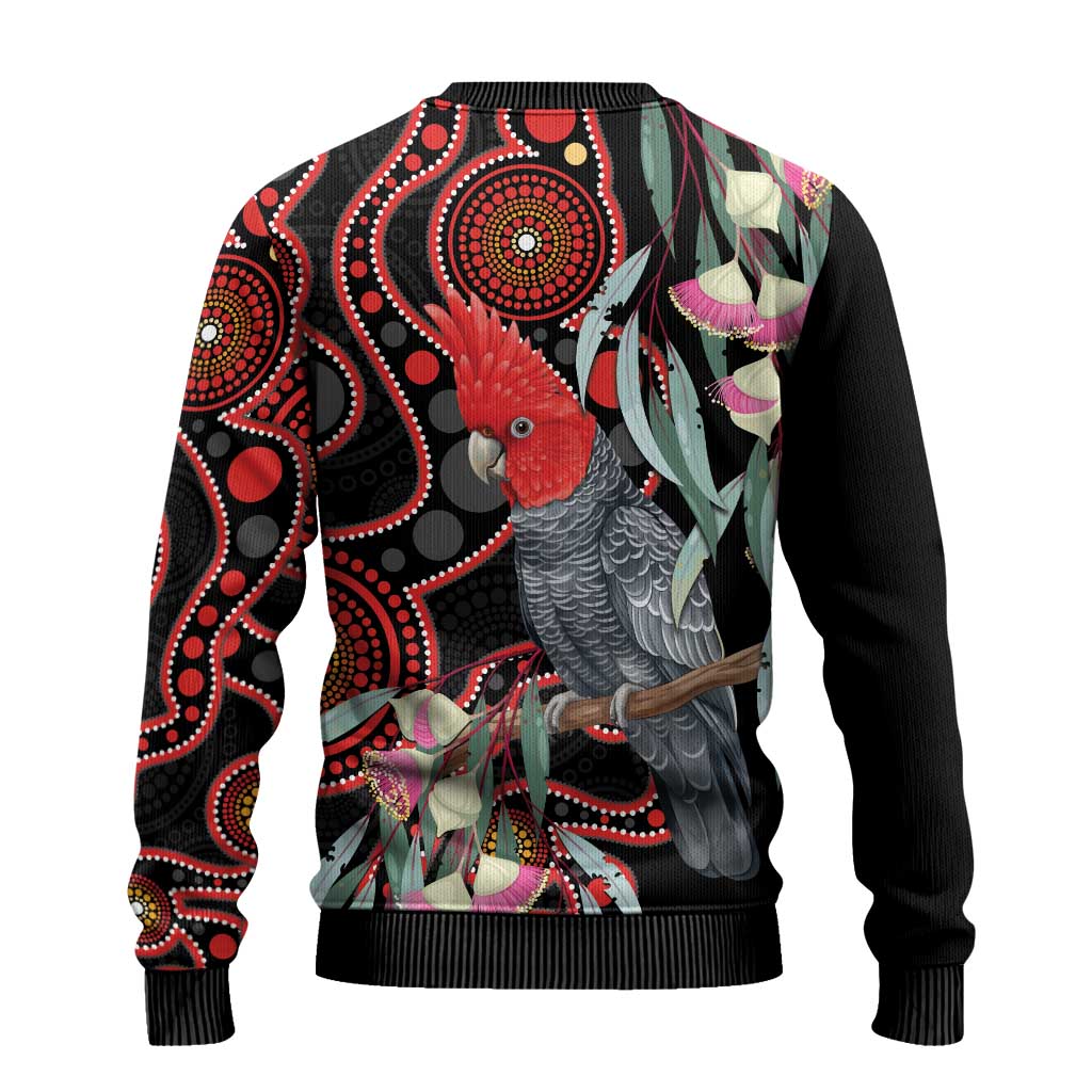 Gang-gang Cockatoo Australia Ugly Christmas Sweater Eucalyptus Blossoms Aboriginal Art - Aussie Hoodie