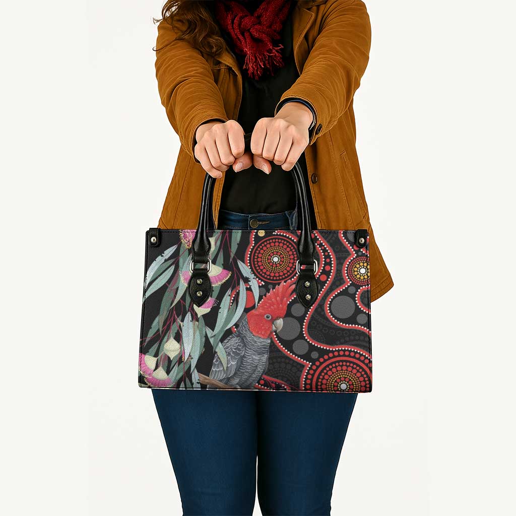 Gang-gang Cockatoo Australia Leather Bag Eucalyptus Blossoms Aboriginal Art - Aussie Hoodie