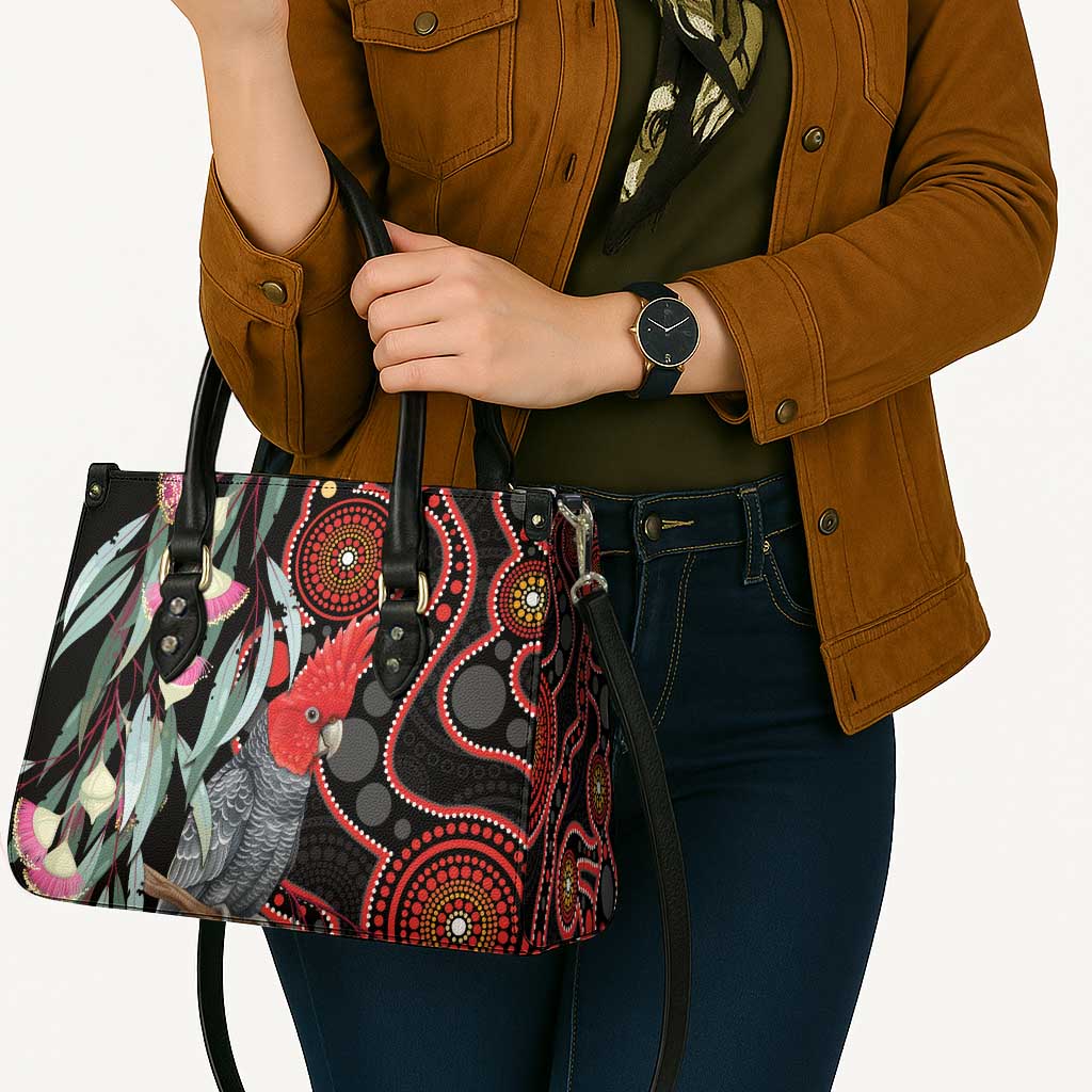 Gang-gang Cockatoo Australia Leather Bag Eucalyptus Blossoms Aboriginal Art - Aussie Hoodie