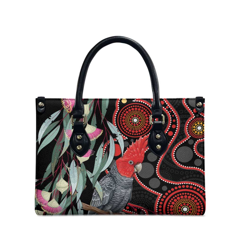 Gang-gang Cockatoo Australia Leather Bag Eucalyptus Blossoms Aboriginal Art - Aussie Hoodie