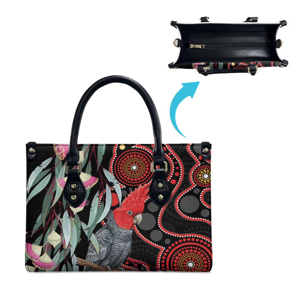 Gang-gang Cockatoo Australia Leather Bag Eucalyptus Blossoms Aboriginal Art - Aussie Hoodie
