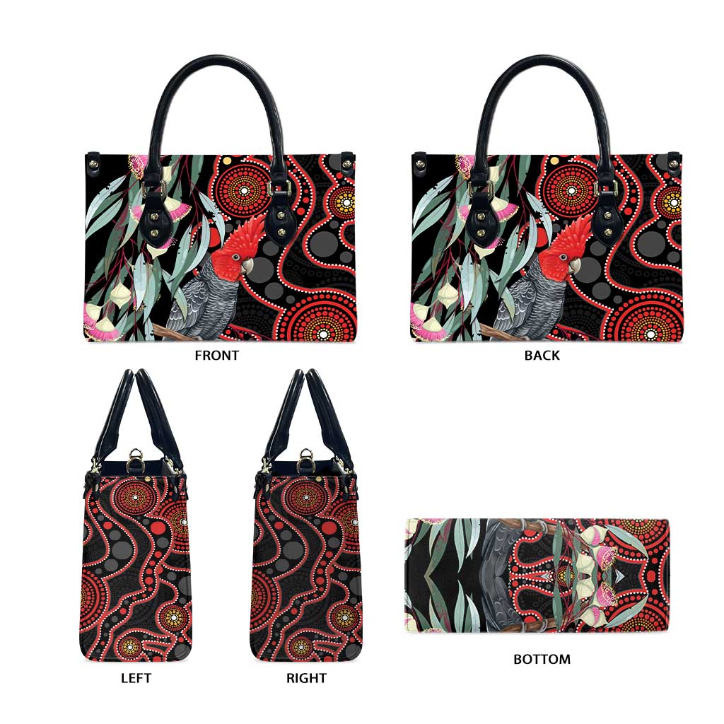 Gang-gang Cockatoo Australia Leather Bag Eucalyptus Blossoms Aboriginal Art - Aussie Hoodie
