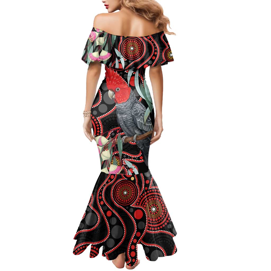 Gang-gang Cockatoo Australia Mermaid Dress Eucalyptus Blossoms Aboriginal Art - Aussie Hoodie