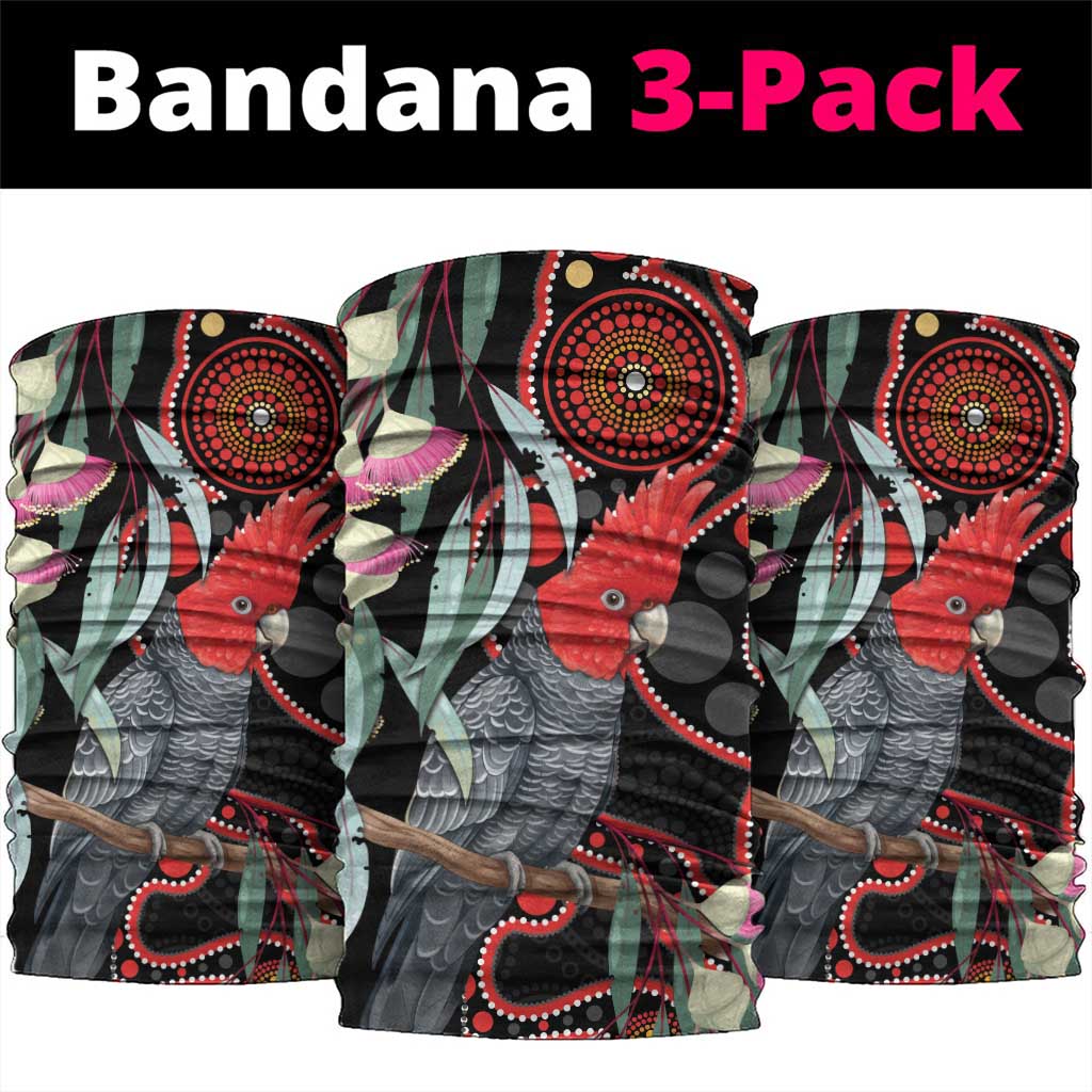 Gang-gang Cockatoo Australia Neck Gaiter Eucalyptus Blossoms Aboriginal Art - Aussie Hoodie
