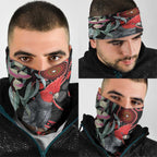 Gang-gang Cockatoo Australia Neck Gaiter Eucalyptus Blossoms Aboriginal Art - Aussie Hoodie