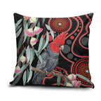 Gang-gang Cockatoo Australia Pillow Cover Eucalyptus Blossoms Aboriginal Art - Aussie Hoodie