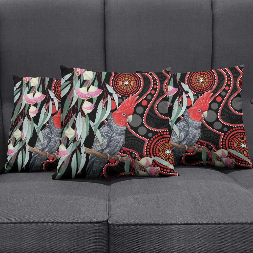 Gang-gang Cockatoo Australia Pillow Cover Eucalyptus Blossoms Aboriginal Art - Aussie Hoodie