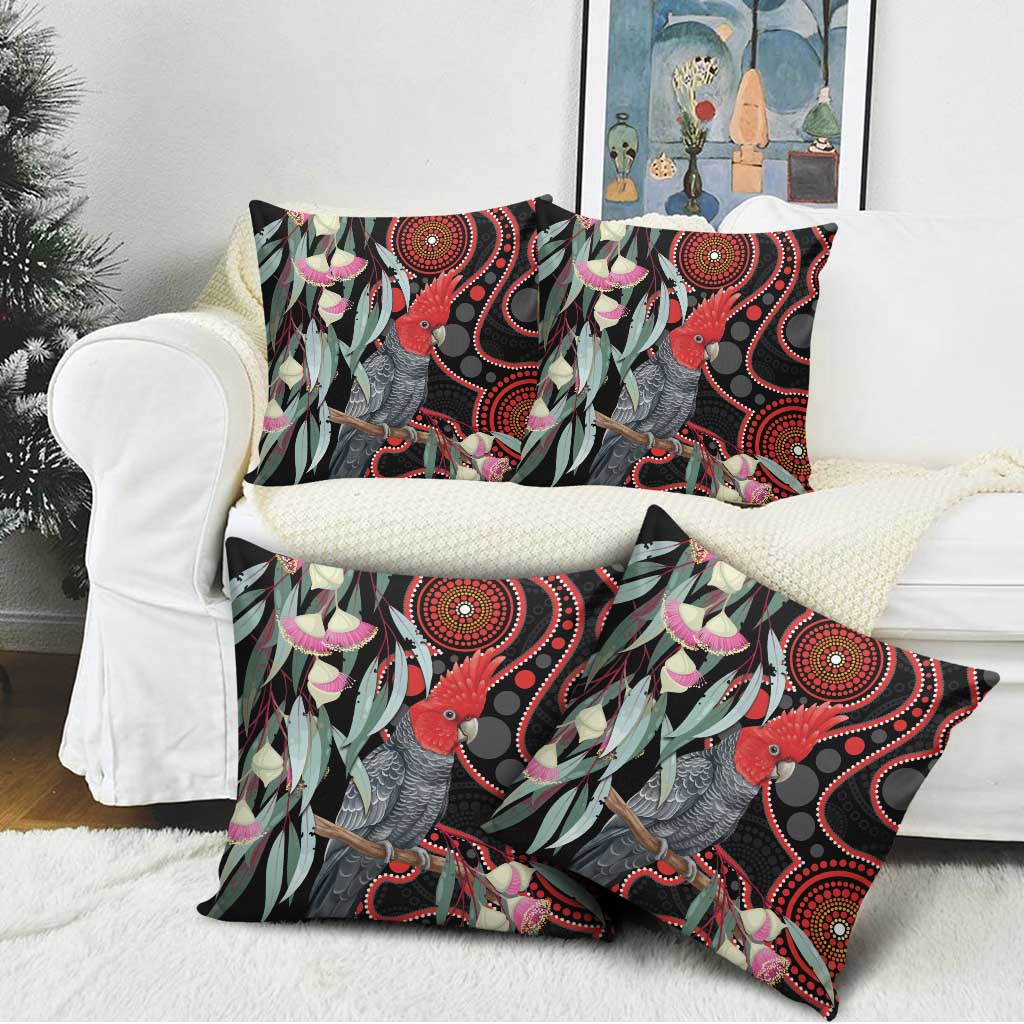Gang-gang Cockatoo Australia Pillow Cover Eucalyptus Blossoms Aboriginal Art - Aussie Hoodie