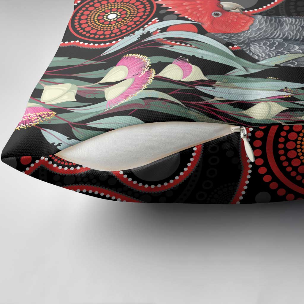 Gang-gang Cockatoo Australia Pillow Cover Eucalyptus Blossoms Aboriginal Art - Aussie Hoodie