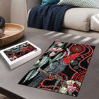 Gang-gang Cockatoo Australia Puzzle Eucalyptus Blossoms Aboriginal Art - Aussie Hoodie