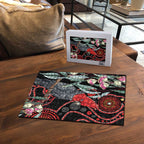 Gang-gang Cockatoo Australia Puzzle Eucalyptus Blossoms Aboriginal Art - Aussie Hoodie