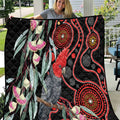 Gang-gang Cockatoo Australia Quilt Eucalyptus Blossoms Aboriginal Art - Aussie Hoodie