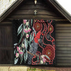 Gang-gang Cockatoo Australia Quilt Eucalyptus Blossoms Aboriginal Art - Aussie Hoodie