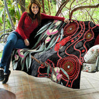 Gang-gang Cockatoo Australia Quilt Eucalyptus Blossoms Aboriginal Art - Aussie Hoodie