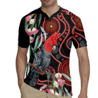 Gang-gang Cockatoo Australia Rugby Jersey Eucalyptus Blossoms Aboriginal Art - Aussie Hoodie