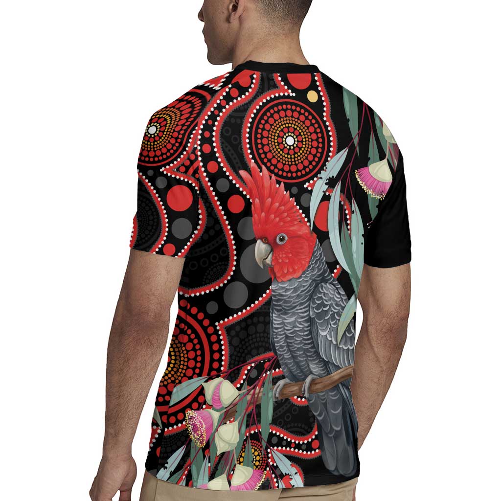 Gang-gang Cockatoo Australia Rugby Jersey Eucalyptus Blossoms Aboriginal Art - Aussie Hoodie