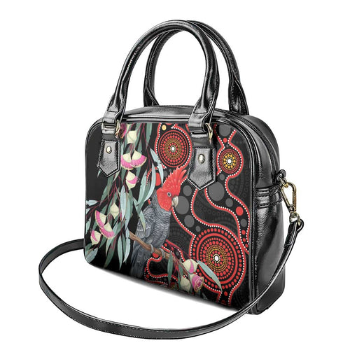 Gang-gang Cockatoo Australia Shoulder Handbag Eucalyptus Blossoms Aboriginal Art - Aussie Hoodie
