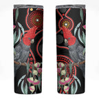 Gang-gang Cockatoo Australia Skinny Tumbler Eucalyptus Blossoms Aboriginal Art - Aussie Hoodie