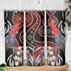 Gang-gang Cockatoo Australia Skinny Tumbler Eucalyptus Blossoms Aboriginal Art - Aussie Hoodie