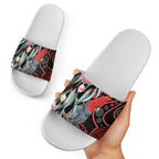 Gang-gang Cockatoo Australia Slide Sandals Eucalyptus Blossoms Aboriginal Art - Aussie Hoodie