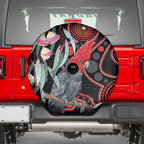 Gang-gang Cockatoo Australia Spare Tire Cover Eucalyptus Blossoms Aboriginal Art - Aussie Hoodie