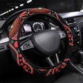 Gang-gang Cockatoo Australia Steering Wheel Cover Eucalyptus Blossoms Aboriginal Art - Aussie Hoodie